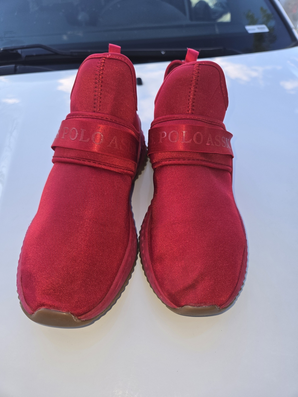 Polo Assn. Red Slip-On Athletic Sneakers